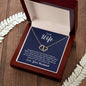 Everlasting Love Necklace for Wife - 10K Gold Hearts with Diamonds in Gift Box