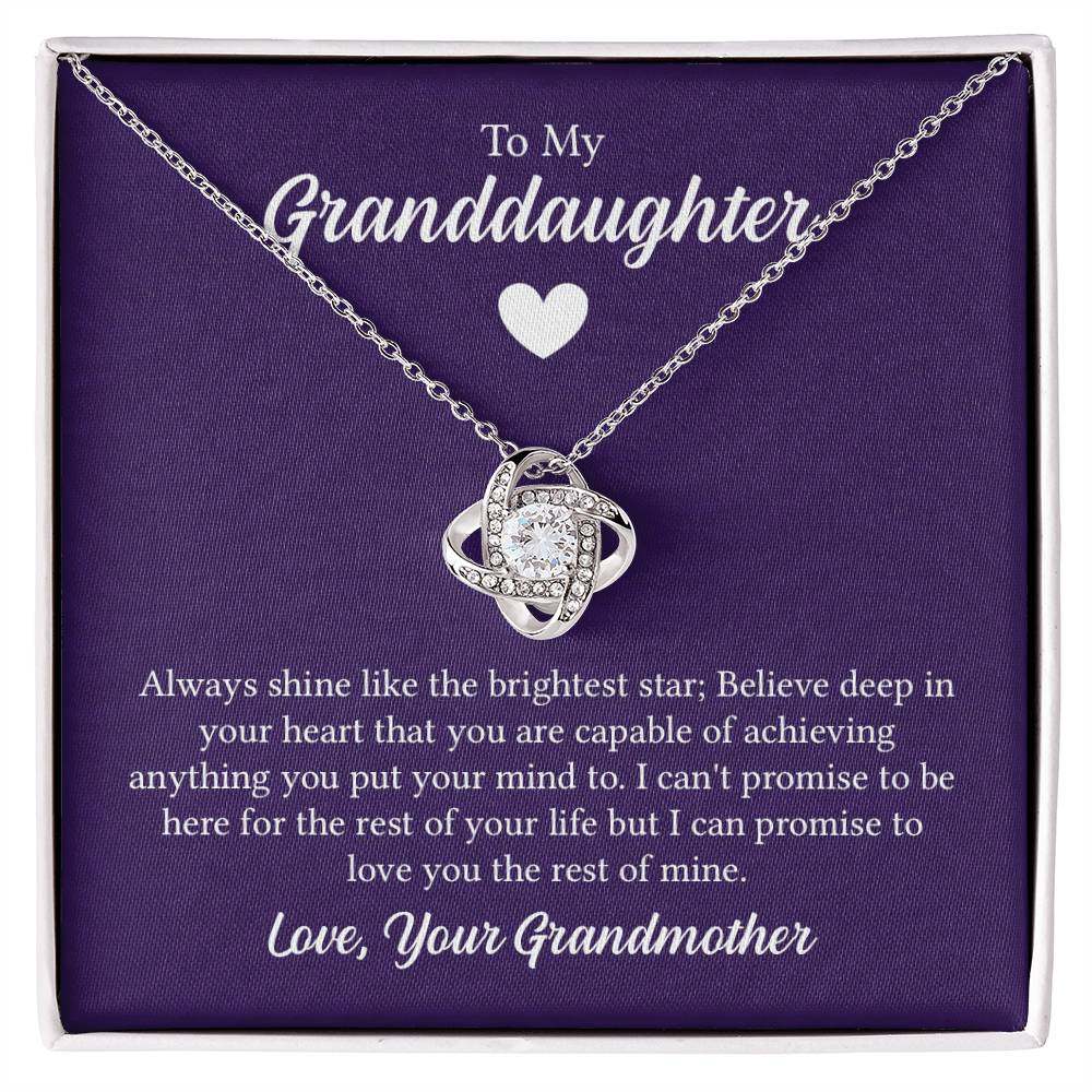 Love Knot Necklace -Love Knot Necklace - For Granddaughter From Grandmother