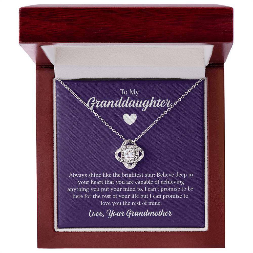 Love Knot Necklace -Love Knot Necklace - For Granddaughter From Grandmother