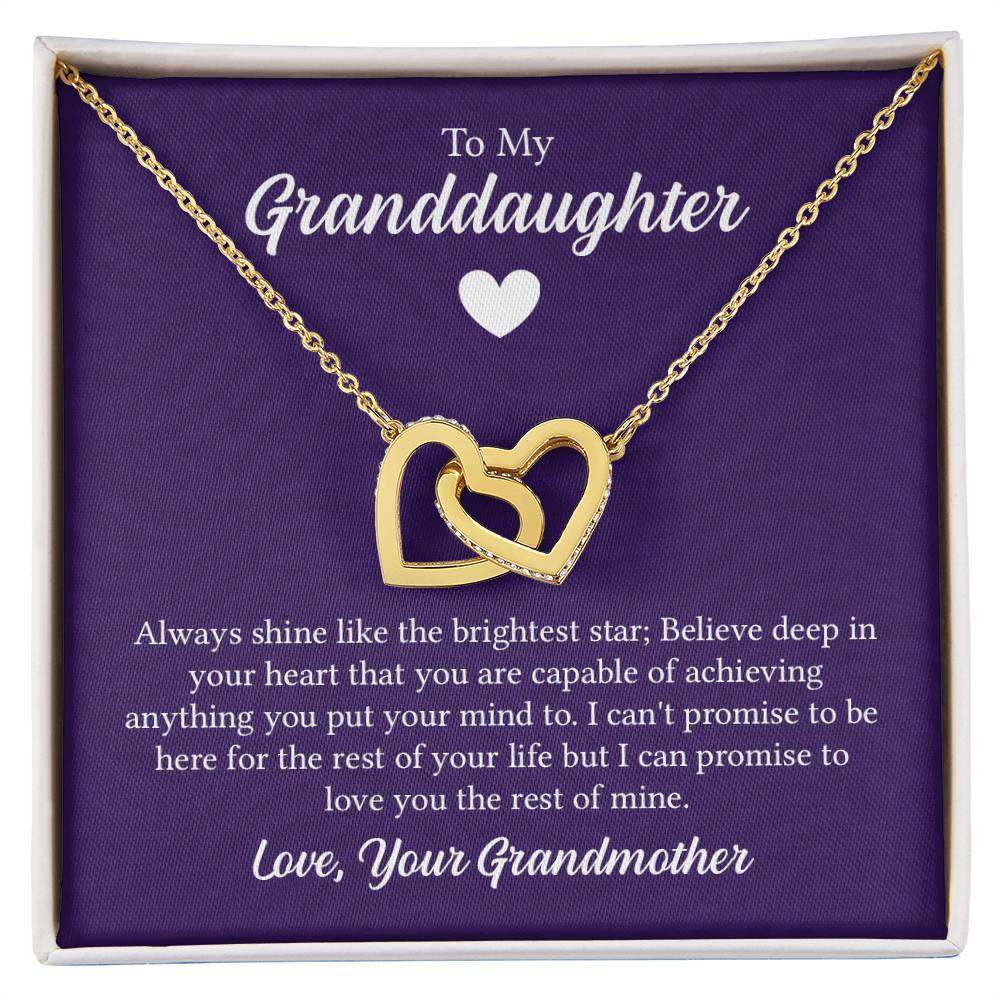 Interlocking Hearts Necklace -Interlocking Hearts Necklace - For Granddaughter From Grandmother