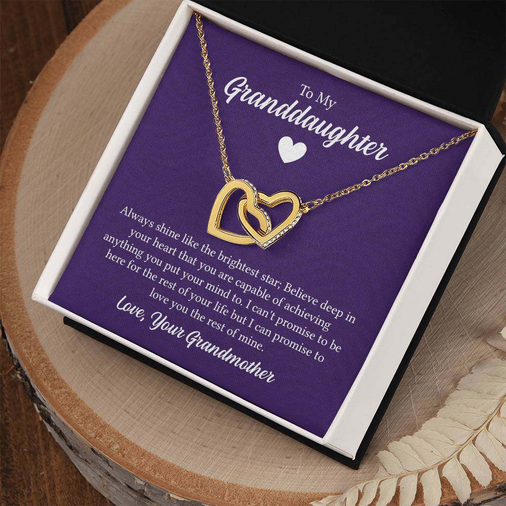 Interlocking Hearts Necklace -Interlocking Hearts Necklace - For Granddaughter From Grandmother