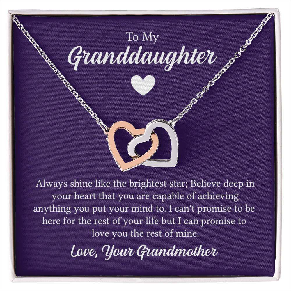 Interlocking Hearts Necklace -Interlocking Hearts Necklace - For Granddaughter From Grandmother