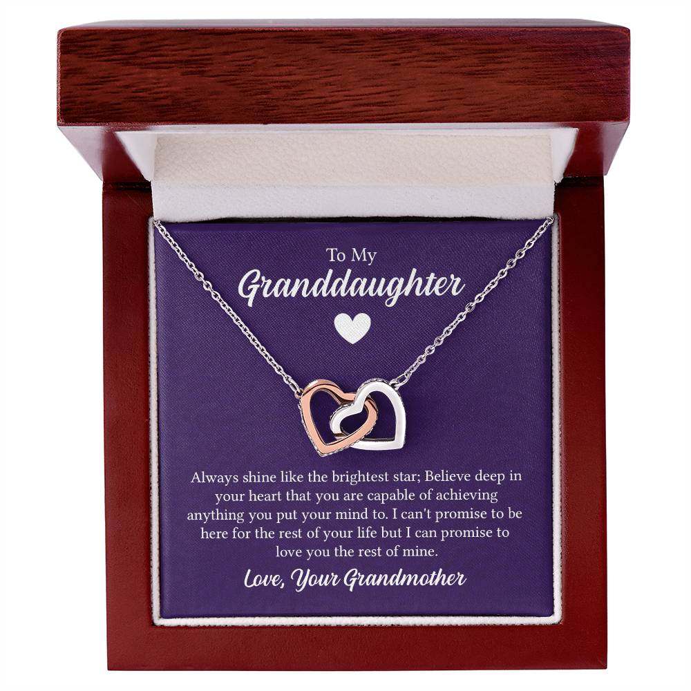 Interlocking Hearts Necklace -Interlocking Hearts Necklace - For Granddaughter From Grandmother