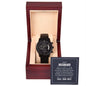 Black Chronograph Watch -Black Chronograph Watch - For Husband From Wife