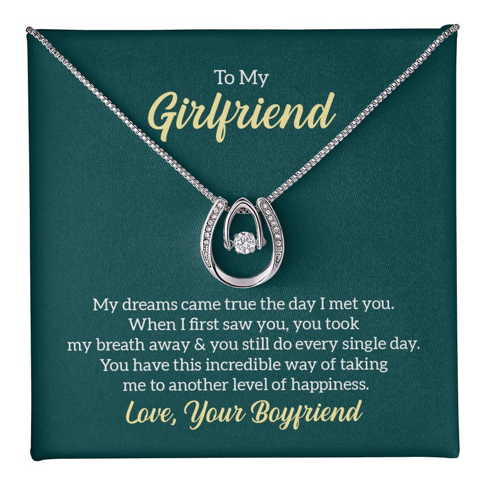 To my girlfriend - Horseshoe Pendant Necklace