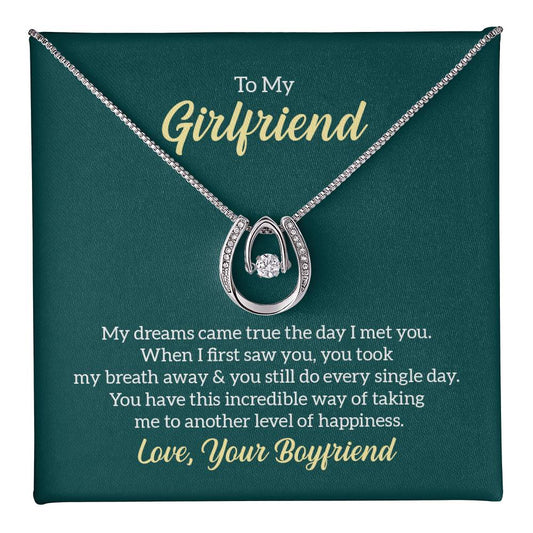 To my girlfriend - Horseshoe Pendant Necklace