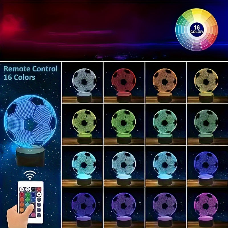 3D LED Football Night Light