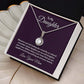 Eternal Hope Necklace with cubic zirconia, gift for daughter from mom, packaged in a box with inspirational message.