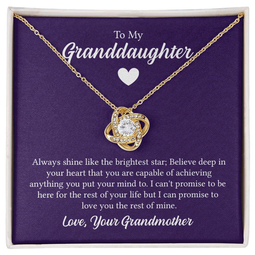 Love Knot Necklace -Love Knot Necklace - For Granddaughter From Grandmother