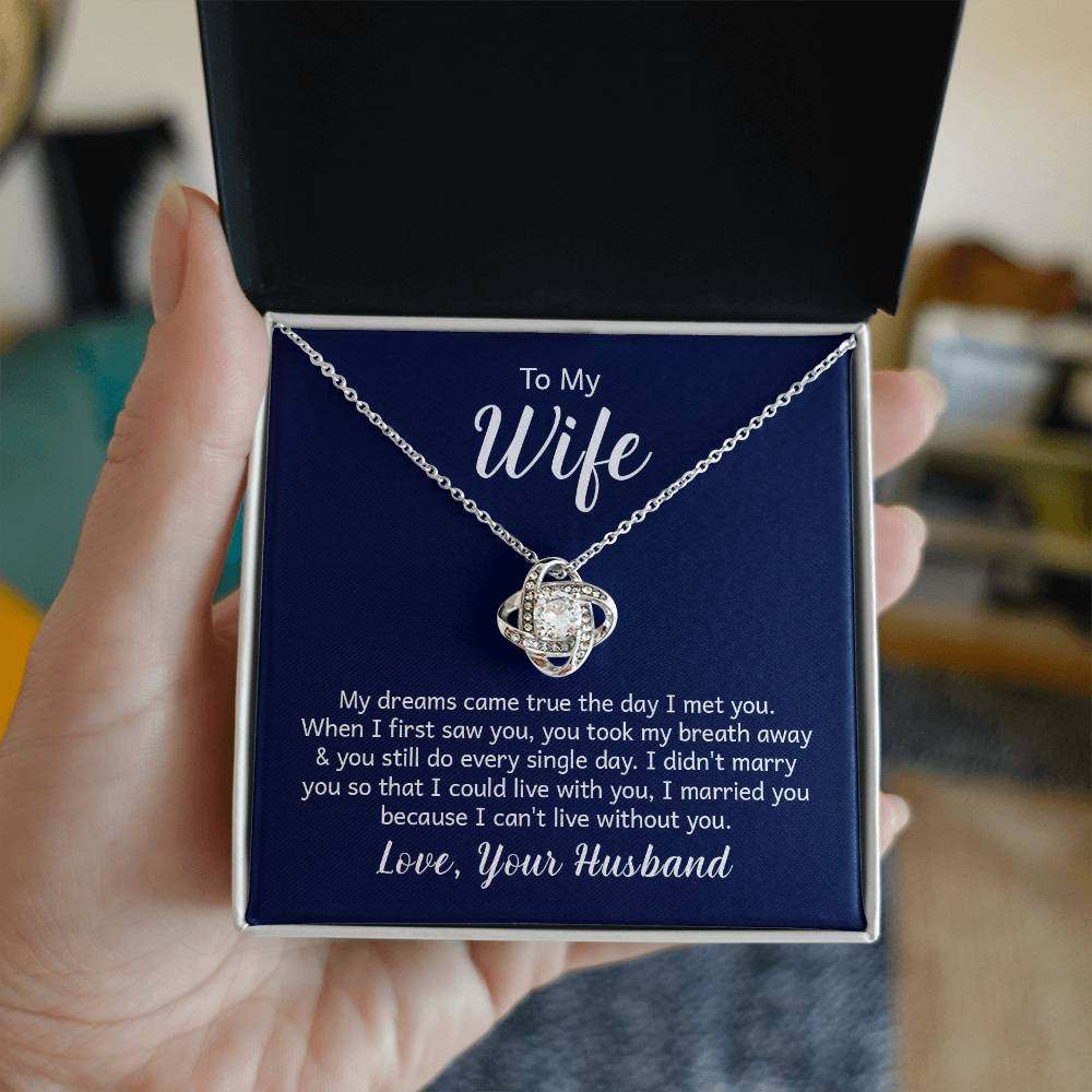 Love Knot Necklace -Love Knot Necklace - For Wife From Husband