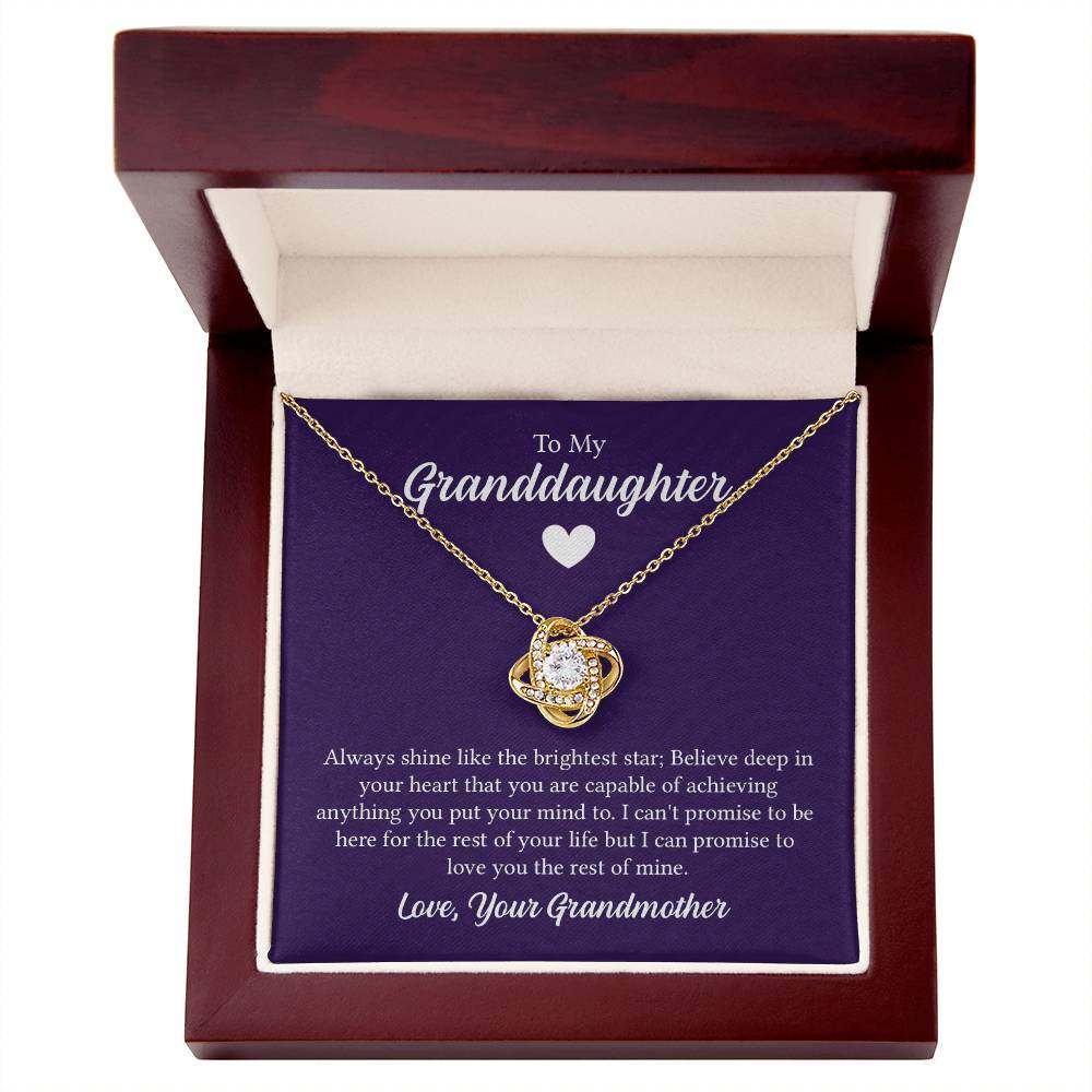 Love Knot Necklace -Love Knot Necklace - For Granddaughter From Grandmother