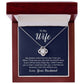 Love Knot Necklace for Wife from Husband in Gift Box with Message
