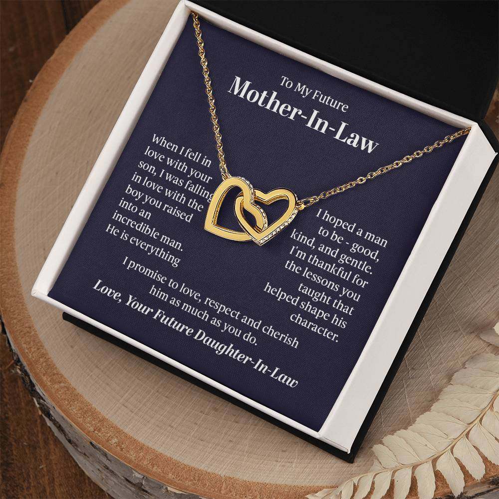 Interlocking Hearts Necklace -Interlocking Hearts Necklace - For Future Mother-in-Law