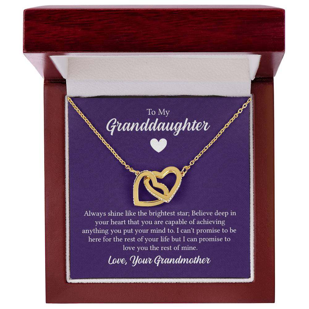 Interlocking Hearts Necklace -Interlocking Hearts Necklace - For Granddaughter From Grandmother