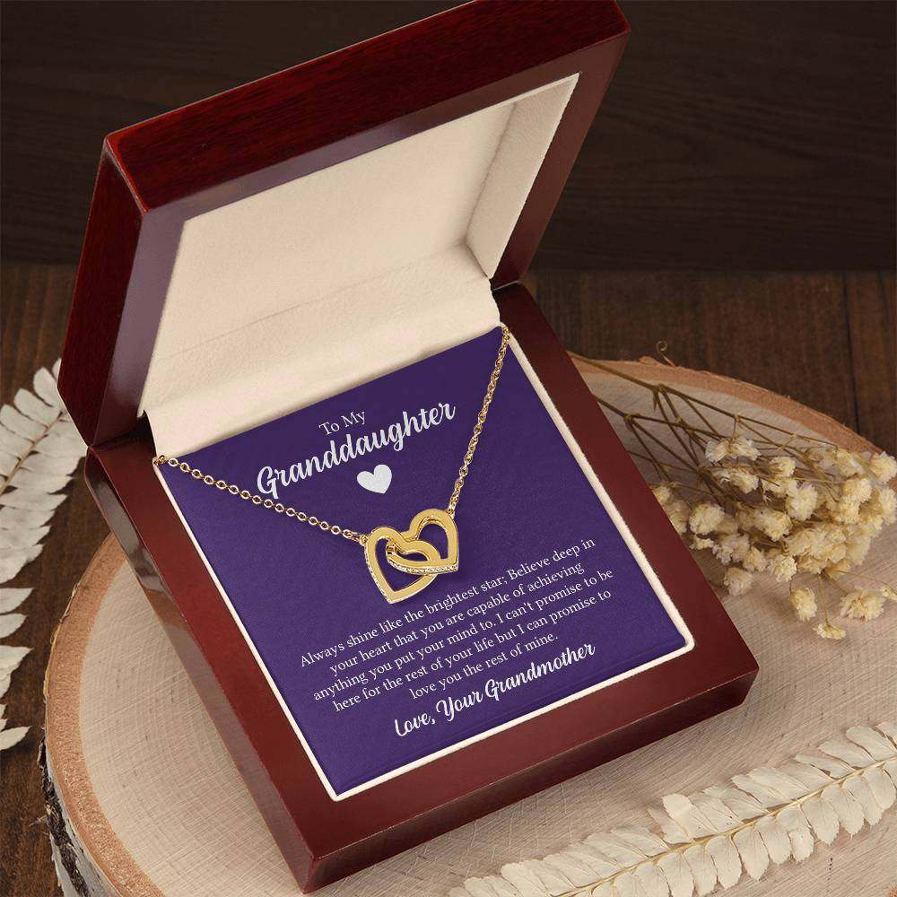 Interlocking Hearts Necklace -Interlocking Hearts Necklace - For Granddaughter From Grandmother