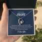 Forever Love Necklace for Bonus Mom with Heart Pendant and CZ Crystals in Gift Box