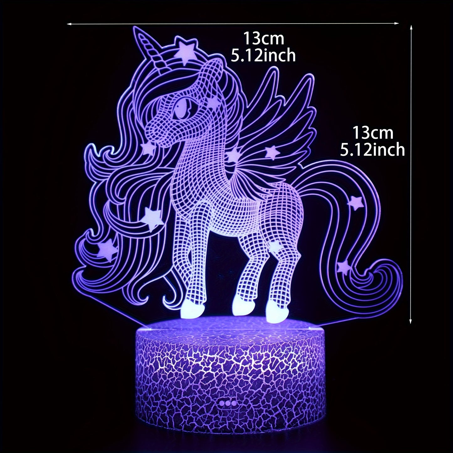 1pc Unicorn Night Light, 3D Illusion Lamp Unicorn Lights For Room, 16 Colors & Flashing Modes With Remote Control Opreated Dimmable Christmas Birthday Gifts