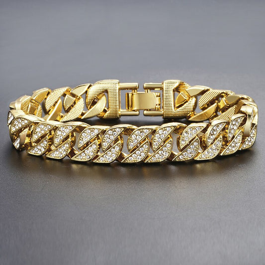 Miami Gold Curb Cuban BraceletMiami Gold Curb Cuban Bracelet