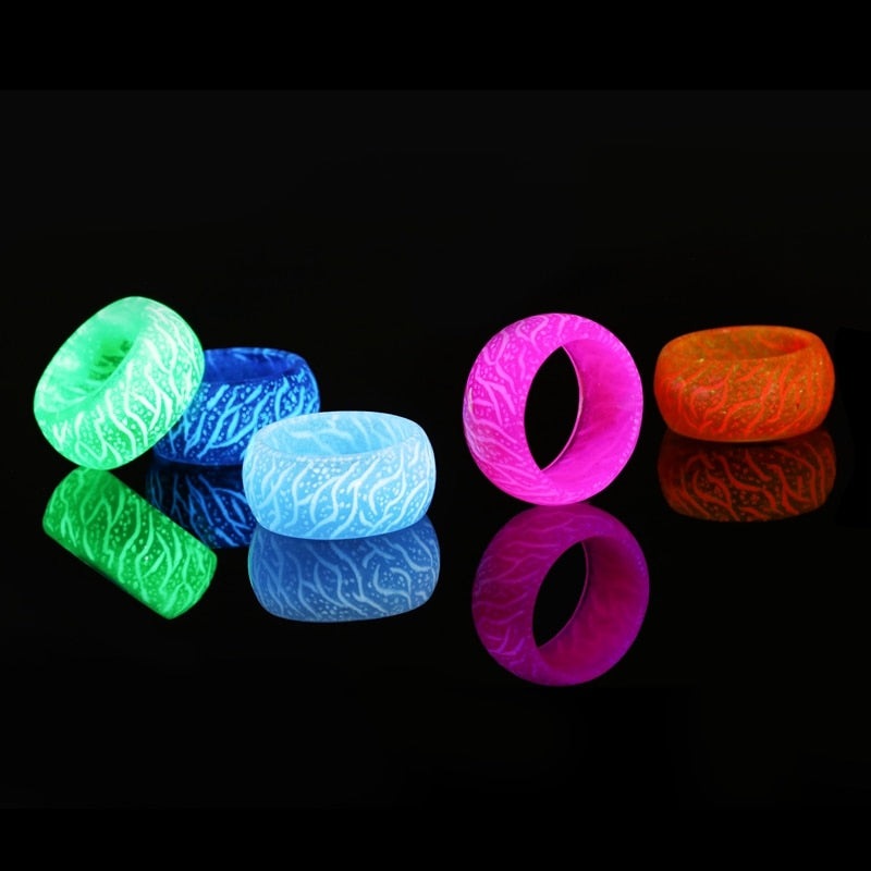 Luminous Love Glow Rings in vibrant colors including green, blue, pink, and orange.
