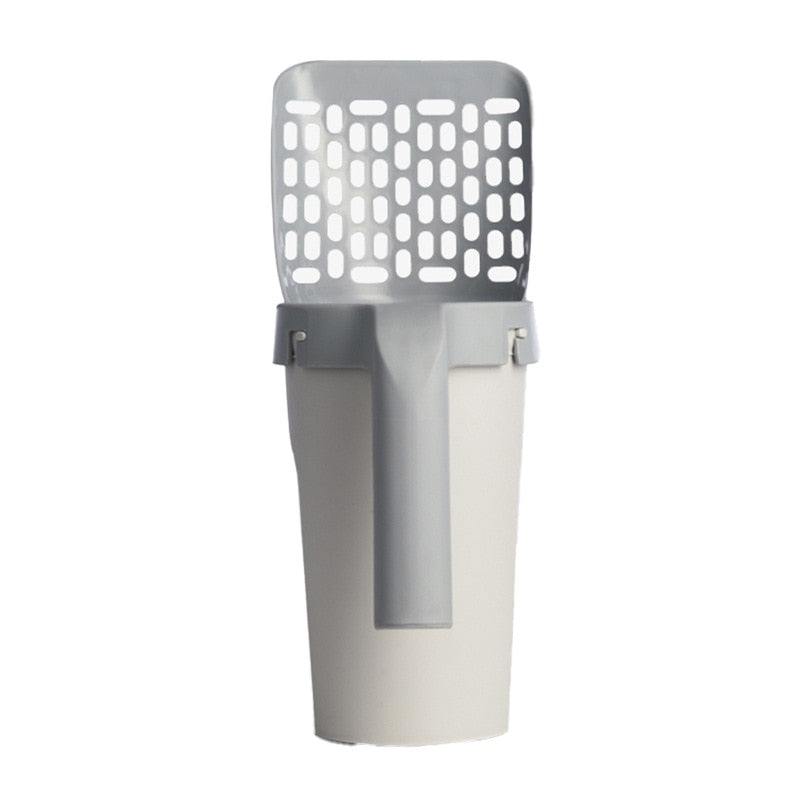 Cat Litter Shovel with self-cleaning design and comfortable handle, made from durable plastic.