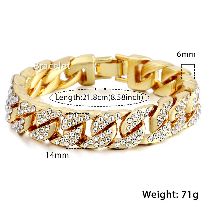 Miami Gold Curb Cuban BraceletMiami Gold Curb Cuban Bracelet