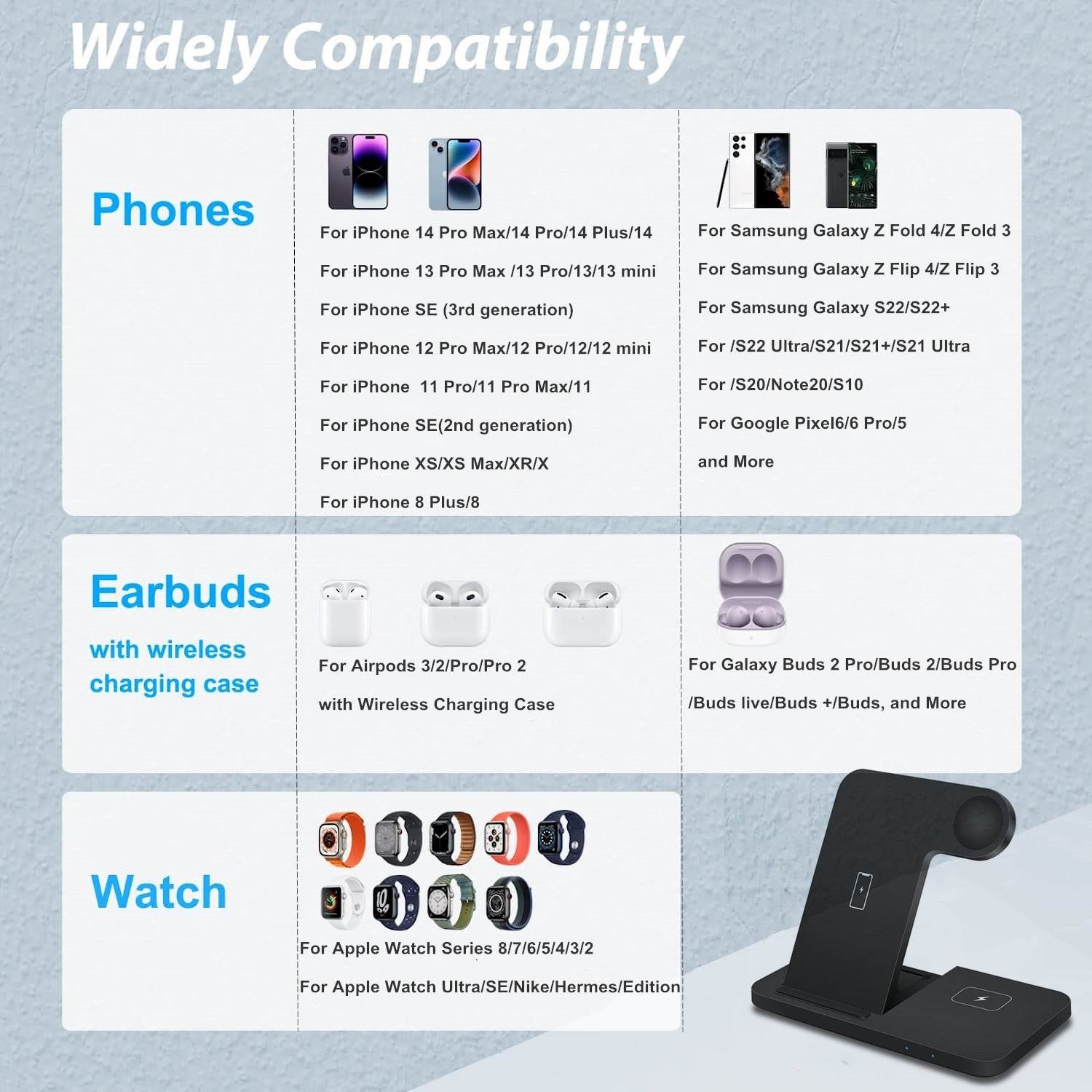 3in1 Wireless Fast Charger3in1 Wireless Fast Charger