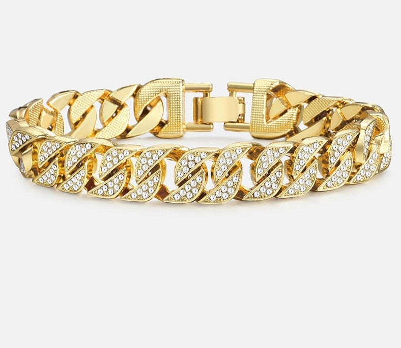 Miami Gold Curb Cuban BraceletMiami Gold Curb Cuban Bracelet